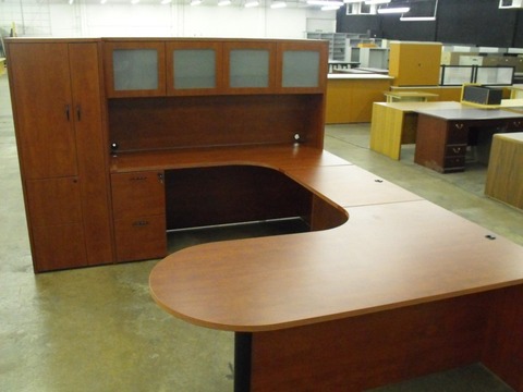 Cherryman Furniture Amber Bullet U Desk W Hutch And Wardrobe