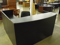 Reception Desks Amber black reception desk