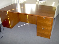 Office Desks 72 x 36 Dbl Ped Bow Top Desk