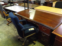Office Desks Used Walnut desk 2